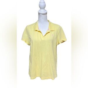 Lilly Pulitzer Resort Fit yellow polo XL